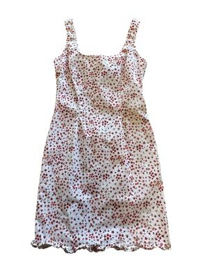 Vintage Y2K Moda international ditsy floral ruffle hem summer dress made in USA